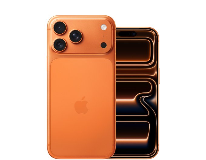 iPhone 17 Pro Max neuf, coloris orange cosmique